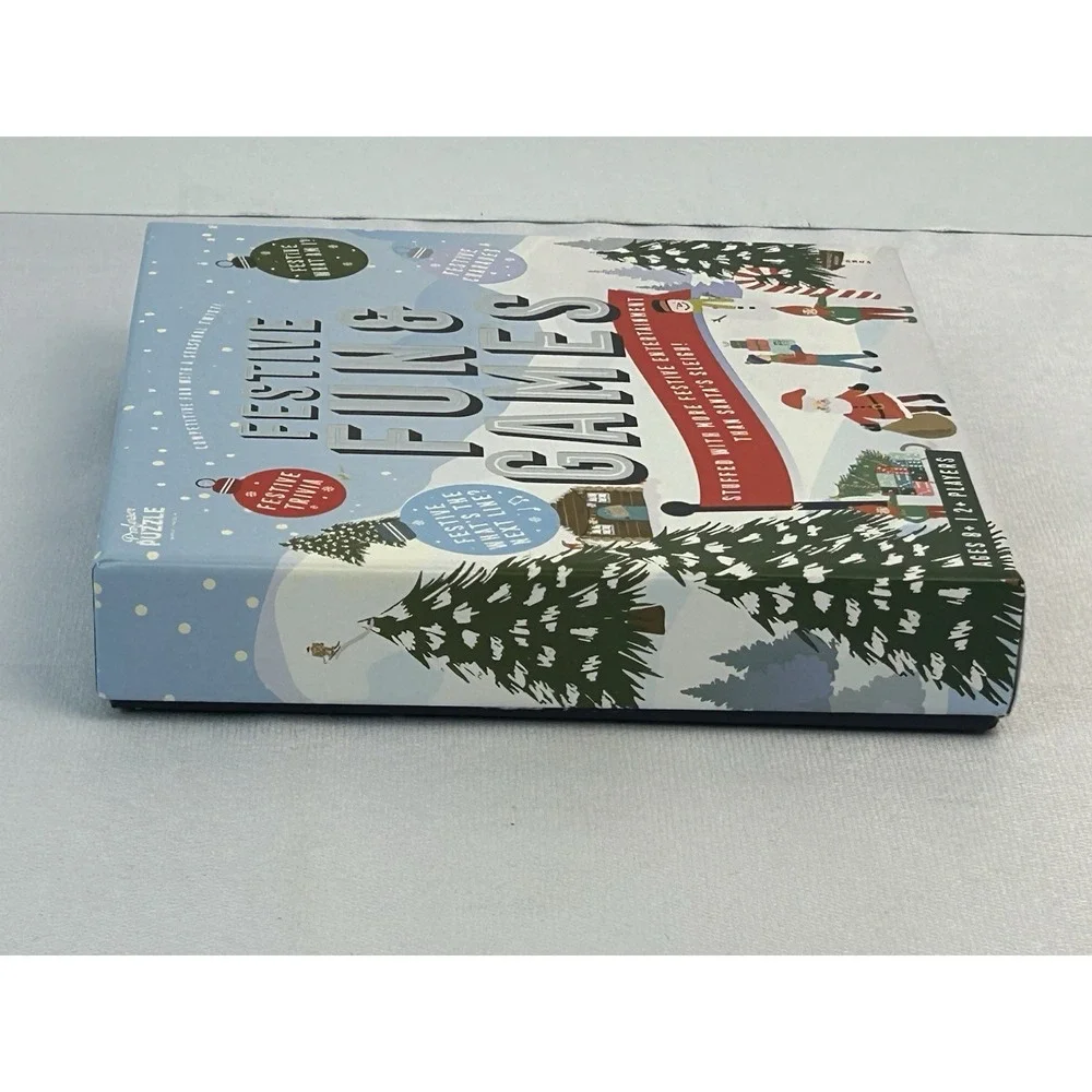 Festive Fun & Games Holiday Trivia Charades Party Game Set Family Xmas